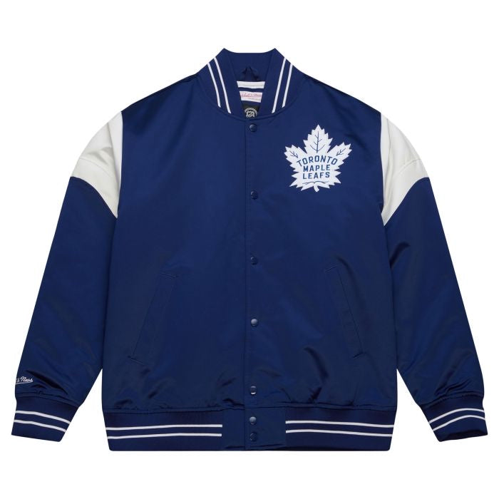 Toronto Maple Leafs Mitchell & Ness Heavyweight Satin Jacket - Pro League Sports Collectibles Inc.