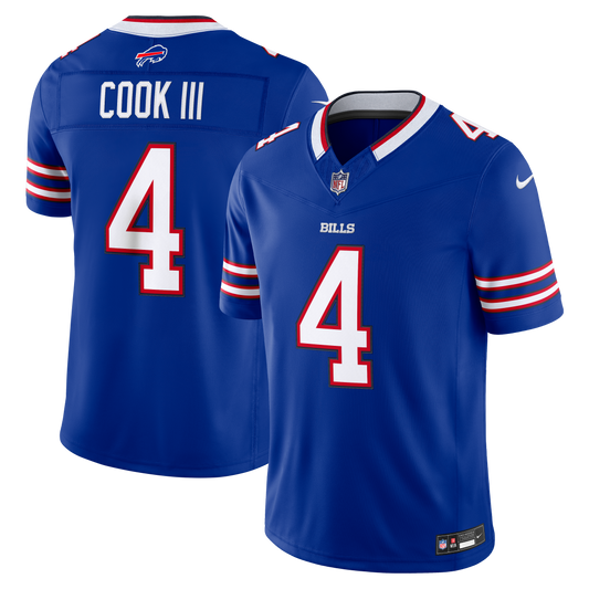 James Cook III #4 Buffalo Bills Vapor F.U.S.E. Stitched Limited Jersey - Royal