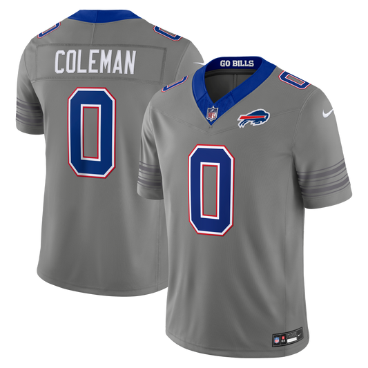 Keon Coleman #0 Buffalo Bills Nickel City Vapor F.U.S.E. Stitched Limited Jersey - Gray