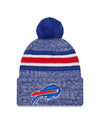 Buffalo Bills New Era 2023 Sideline - Sport Cuffed Pom Knit Hat - Blue - Pro League Sports Collectibles Inc.