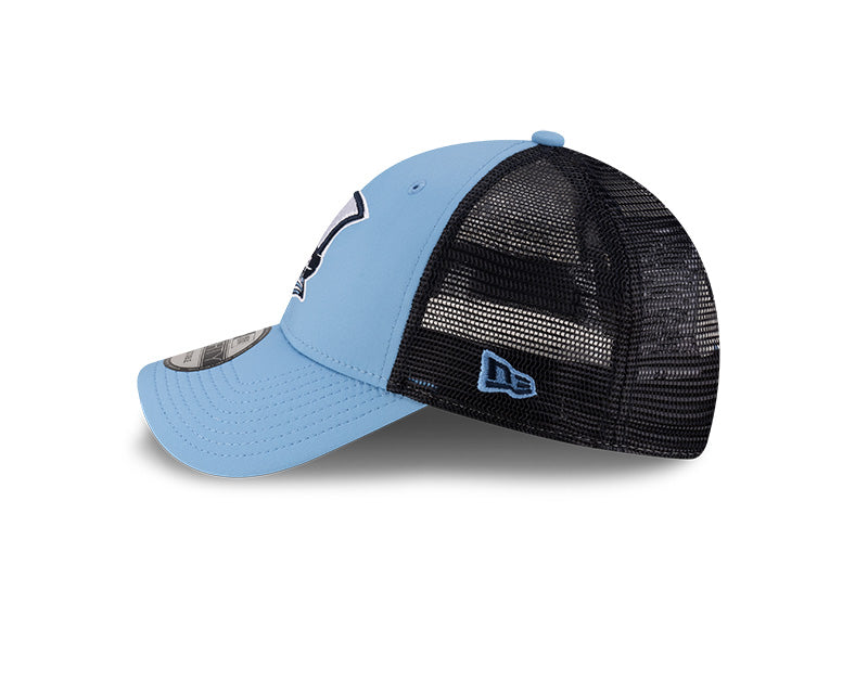 TORONTO ARGONAUTS CFL 2025 New Era 9FORTY Adjustable MeshBack Hat - Sky Blue