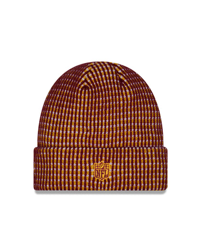 Washington Commanders 2026 New Era NFL Sideline Cold Weather Cuff Knit Toque - Dark Red / Gold