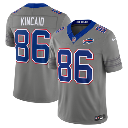 Dalton Kincaid #86 Buffalo Bills Nickel City Vapor F.U.S.E. Stitched Limited Jersey - Gray