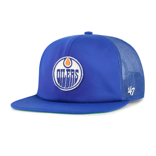 Edmonton Oilers '47 brand Golden Age Captain Trucker A-Frame SnapBack Hat - Blue