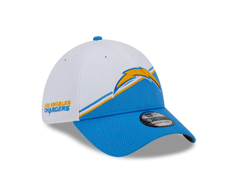 Los Angeles Chargers New Era 2023 Sideline 39THIRTY Flex Hat - White/Light Blue - Pro League Sports Collectibles Inc.