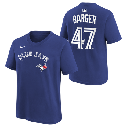 Youth Toronto Blue Jays Addison Barger #47 T-Shirt  - Rush Blue