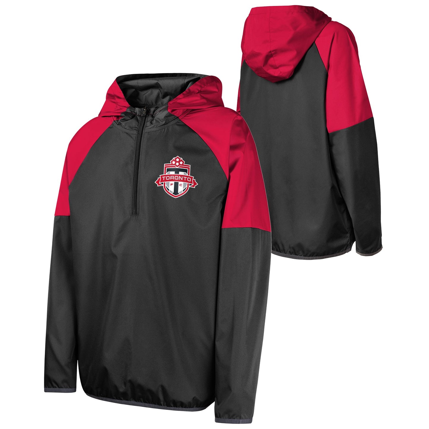 Youth Toronto FC Black Unstoppable 1/4-Zip Hoodie Jacket