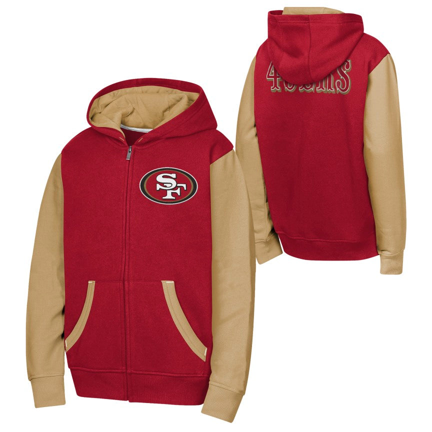 Youth San Francisco 49ers Stadium 2.0 Full Zip Fleece Hoodie