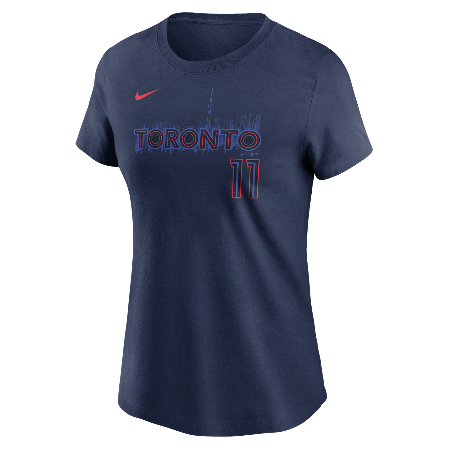 Women's Toronto Blue Jays Bo Bichette #11 Nike City Connect Name and Number T-Shirt