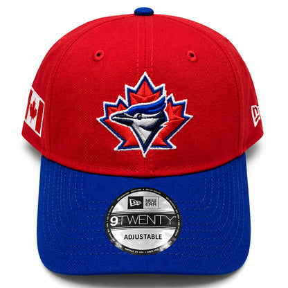 Toronto Blue Jays New Era Canada Day On-Field 9TWENTY Adjustable Hat - Two Tone Red/Blue