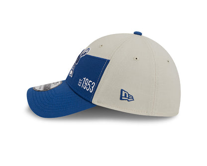 Indianapolis Colts New Era 2023 Historic Sideline 39THIRTY Flex Hat - Cream/Royal - Pro League Sports Collectibles Inc.