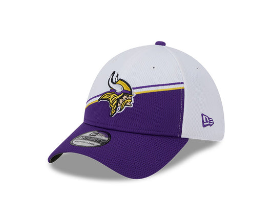 Minnesota Vikings New Era 2023 Sideline 39THIRTY Flex Hat - White/Purple - Pro League Sports Collectibles Inc.