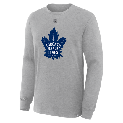 Gavin McKenna #92 Toronto Maple Leafs Fanatics Authentic Stack Name & Number Long Sleeve T-Shirt - Gray