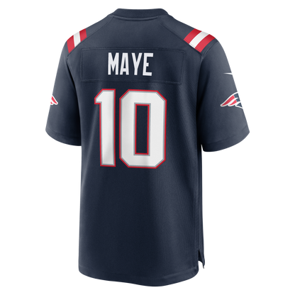 Drake Maye #10 New England Patriots Nike Game Player Jersey - Navy