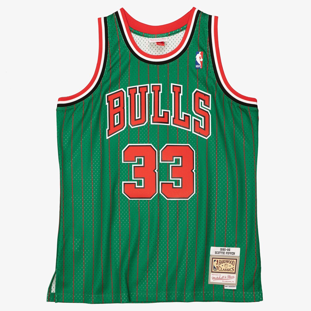Scottie Pippen Chicago Bulls Mitchell & Ness 1995-96 Hardwood Classic Swingman Jersey - Green