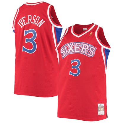 Allen Iverson #3 Philadelphia 76ers Mitchell & Ness 1996-97 Hardwood Classic Swingman Jersey