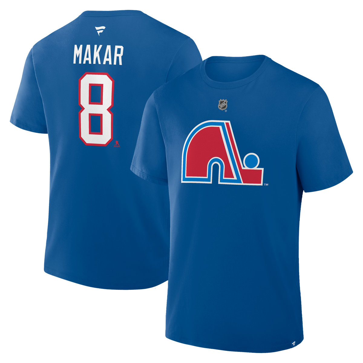 Cale Makar #8 Colorado Avalanche Fanatics Authentic Stack Name and Number T-Shirt - Blue