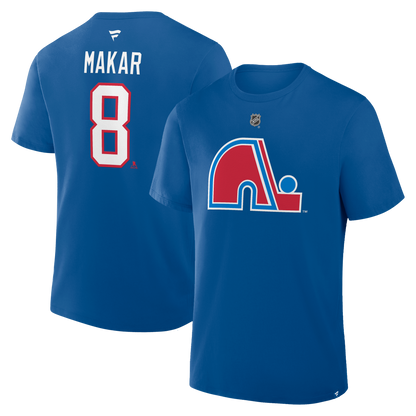 Cale Makar #8 Colorado Avalanche Fanatics Authentic Stack Name and Number T-Shirt - Blue
