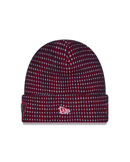 New England Patriots 2026 New Era NFL Sideline Cold Weather Cuff Knit Toque - Navy / Red