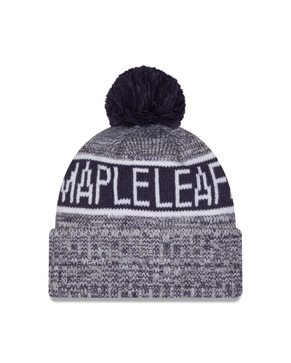 Youth Toronto Maple Leafs New Era Tri Colour Cuffed Knit Hat with Pom