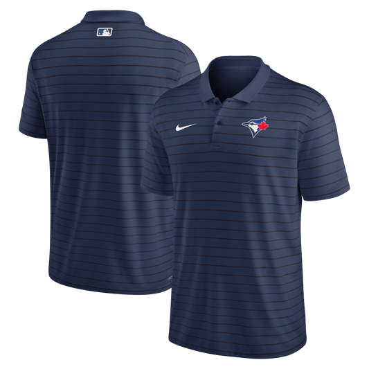 Toronto Blue Jays Nike Navy Authentic Collection Victory Performance Striped Polo - Pro League Sports Collectibles Inc.