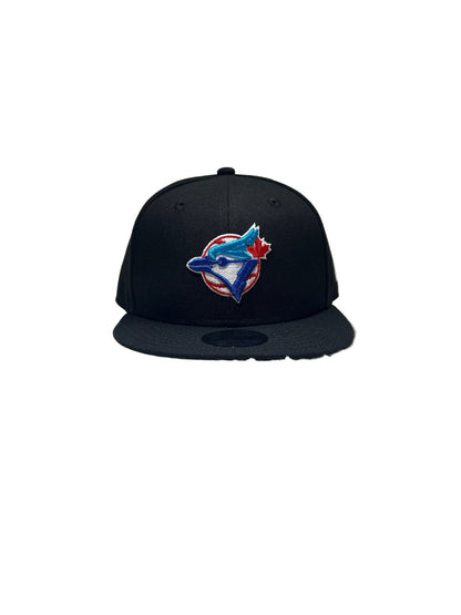 Youth Toronto Blue Jays 1977 Logo Black New Era 9Fifty Snapback Hat