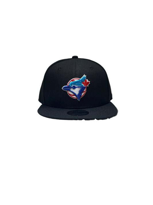 Youth Toronto Blue Jays 1977 Logo Black New Era 9Fifty Snapback Hat