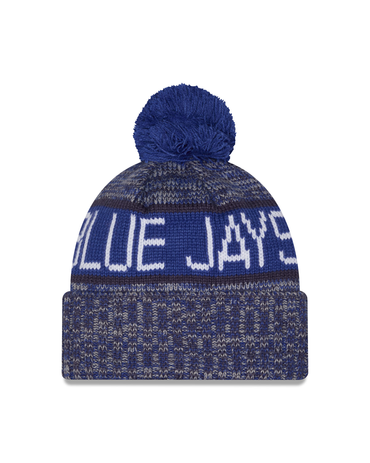 Youth Toronto Blue Jays New Era Tri Colour Cuffed Knit Hat with Pom