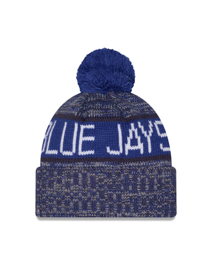 Youth Toronto Blue Jays New Era Tri Colour Cuffed Knit Hat with Pom