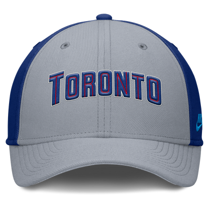 Toronto Blue Jays Nike Gray/Royal Rise Swoosh Performance Flex Hat