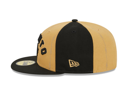 Toronto Raptors New Era City Edition 23/24 59FIFTY Fitted Hat - Tan/Black - Pro League Sports Collectibles Inc.