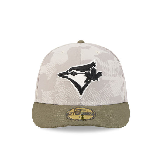 Toronto Blue Jays Camo Armed Forces 2025 On-Field New Era 59FIFTY Fitted Hat