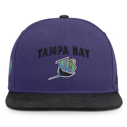 Tampa Bay Rays Cooperstown Nike Pro 2-Tone Snapback Hat - Orchid Black