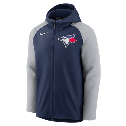 Toronto Blue Jays Nike Navy/Gray Authentic Collection Player Performance Hoodie Full-Zip Jacket - Pro League Sports Collectibles Inc.