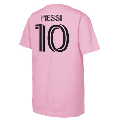 Youth Inter Miami CF Messi Primary Logo T-Shirt - Pink