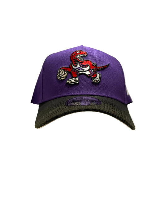 Toronto Raptors New Era Retro OG Raptor 9FORTY A-Frame Adjustable Hat - Purple/Black
