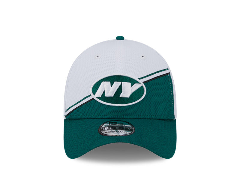 New York Jets New Era 2023 Sideline 39THIRTY Flex Hat - White/Green - Pro League Sports Collectibles Inc.