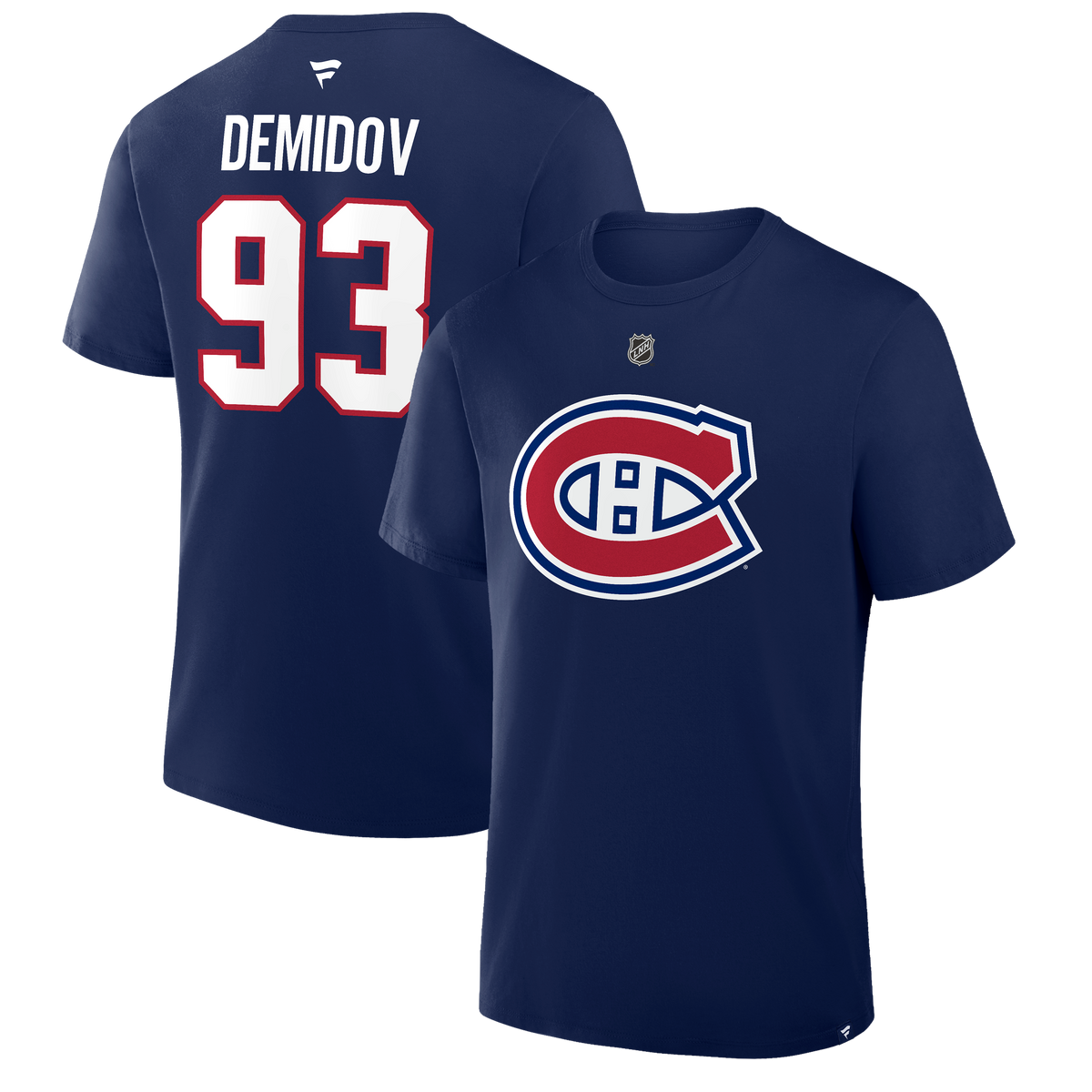 Ivan Demidov #93 Montreal Canadiens Fanatics Authentic Stack Name and Number T-Shirt - Navy