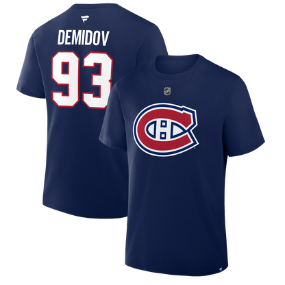 Ivan Demidov #93 Montreal Canadiens Fanatics Authentic Stack Name and Number T-Shirt - Navy