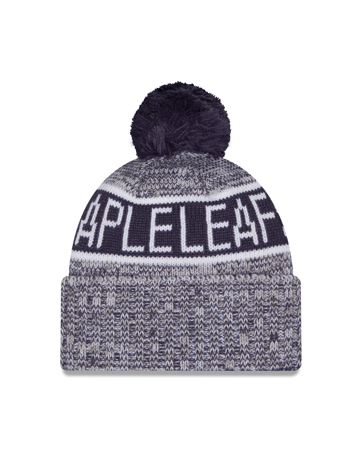 Toronto Maple Leafs New Era Tri Colour Cuffed Knit Hat with Pom