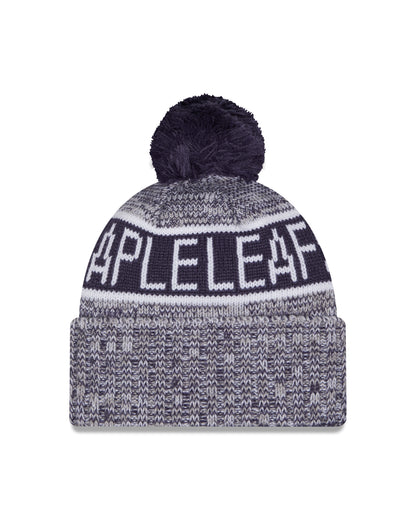 Toronto Maple Leafs New Era Tri Colour Cuffed Knit Hat with Pom