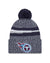 Tennessee Titans New Era 2023 Sideline - Sport Cuffed Pom Knit Hat - Navy