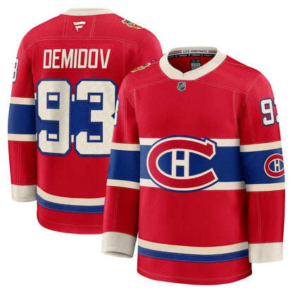 Montreal Canadiens Ivan Demidov #93 Fanatics 2026 NHL Heritage Classic Premium Player Jersey - Red