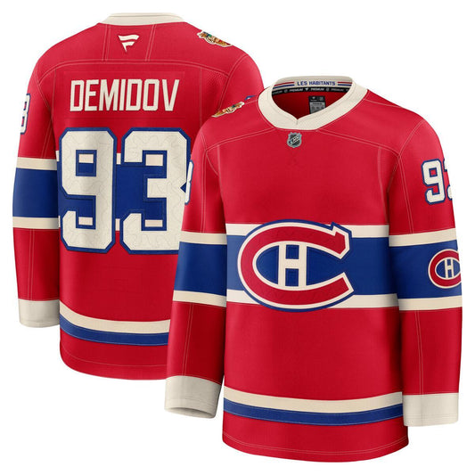 Montreal Canadiens Ivan Demidov #93 Fanatics 2026 NHL Heritage Classic Premium Player Jersey - Red