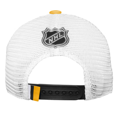 Youth Pittsburgh Penguins Fanatics Branded 2023 NHL Draft On Stage Trucker Adjustable Hat - Pro League Sports Collectibles Inc.