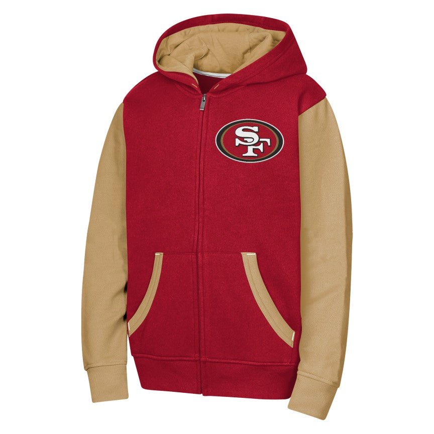 Youth San Francisco 49ers Stadium 2.0 Full Zip Fleece Hoodie