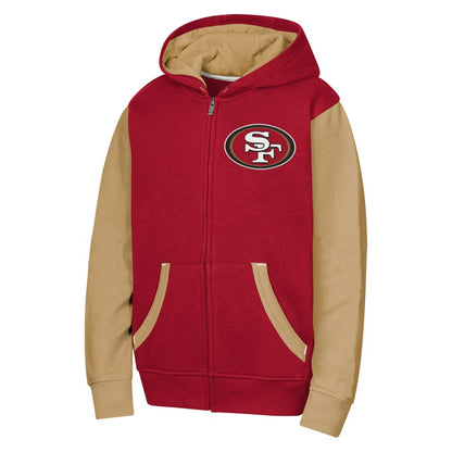 Youth San Francisco 49ers Stadium 2.0 Full Zip Fleece Hoodie