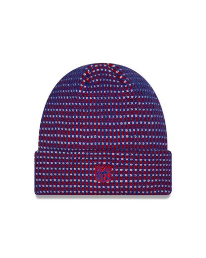 New York Giants 2026 New Era NFL Sideline Cold Weather Cuff Knit Toque - Blue / Red