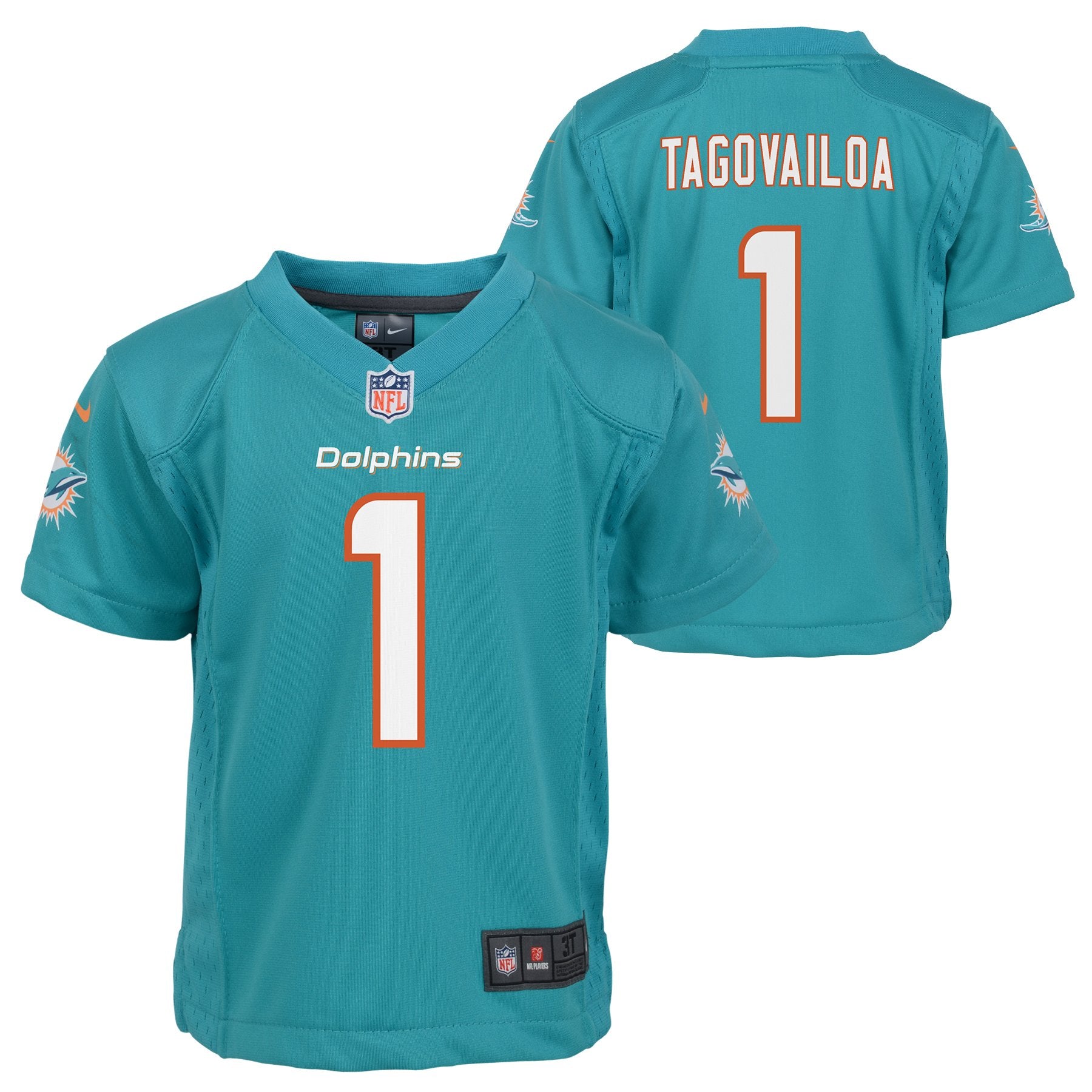 Youth Tua Tagovailoa #1 Miami Dolphins Nike Youth Game Jersey - Aqua - Pro League Sports Collectibles Inc.