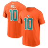 Tyreek Hill #10 Miami Dolphins Nike Player Name & Number T-Shirt - Orange - Pro League Sports Collectibles Inc.